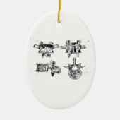 Lendenwirbelstruktur Keramik Ornament (Vorne)
