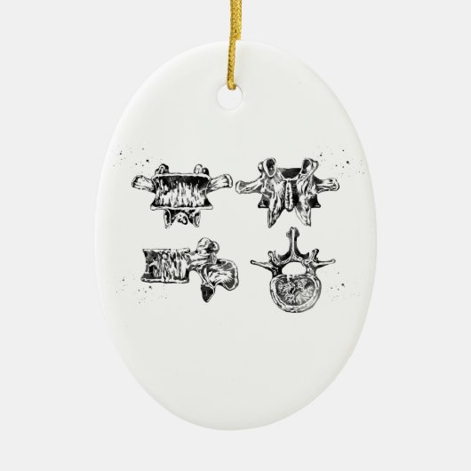 Lendenwirbelstruktur Keramik Ornament (Vorne)