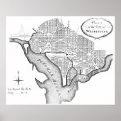 L'Enfant's Plan von Washington Poster (Vorne)