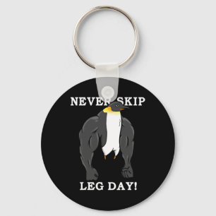 Leng Day Bodybuilding Pinguin Muscular W Schlüsselanhänger