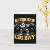 Leng Day Funny Workout Gym Mens Bodybuil übersprin Karte (Gelbe Blume)