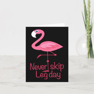 Leng Day - Gym Fitness Workout Flamingo Karte