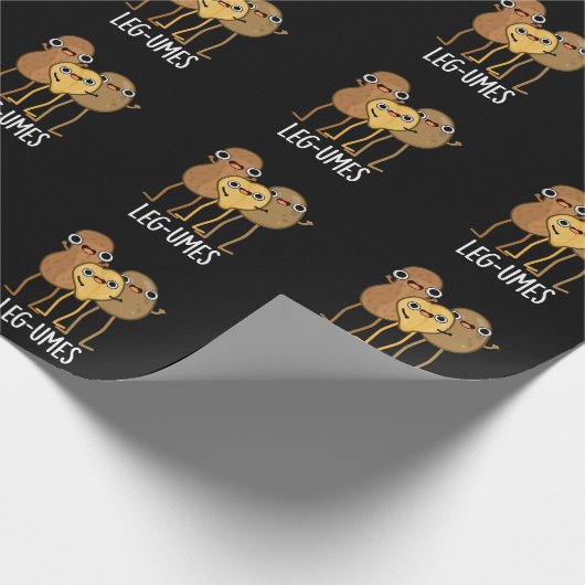 Leng Funny Legume Pun Dark BG Geschenkpapier (Ecke)