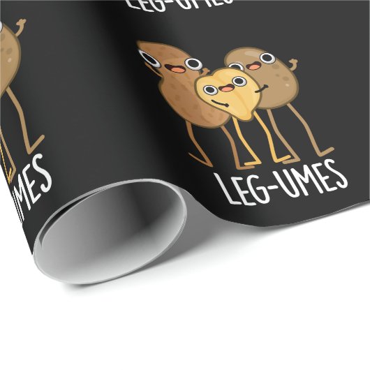Leng Funny Legume Pun Dark BG Geschenkpapier (Rolleneckpunkt)