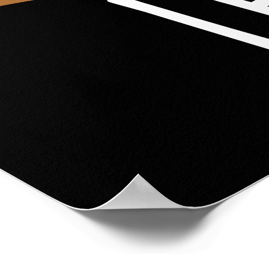 Leng Funny Legume Pun Dark BG Poster (Ecke)