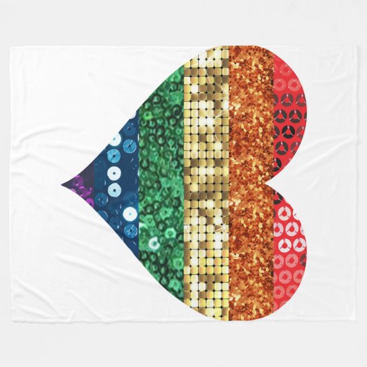 Leng Regenbogenhaut Fleecedecke (Vorderseite (Horizontal))