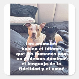 Lenguaje-Tier Quadratischer Aufkleber