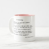 Leni-Marken-Klugheit - WWLD? Zweifarbige Tasse (Vorderseite Links)