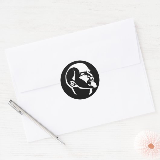 Lenin Head Runder Aufkleber (Umschlag)