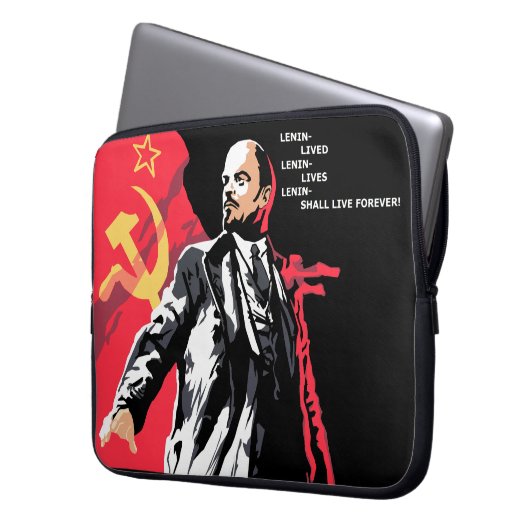 Lenin lebt! Laptop Sleeve (Vorderseite Links)