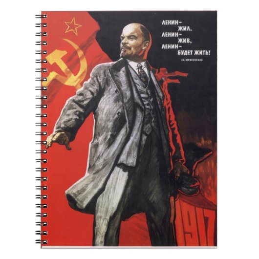 Lenin lebt Notizbuch Notizblock (Vorderseite)