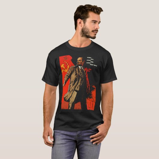 Lenin lebte, Lenin lebt, Lenin wird ewig leben! T-Shirt (Vorne ganz)