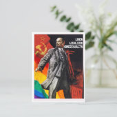 "Lenin legalisierte Homosexualität 1917" Postkarte (Stehend Vorderseite)