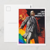 "Lenin legalisierte Homosexualität 1917" Postkarte (Vorne/Hinten)