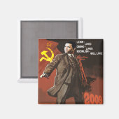 Lenin Lived Obama Lives Magnet (Vorderseite/Rückseite)