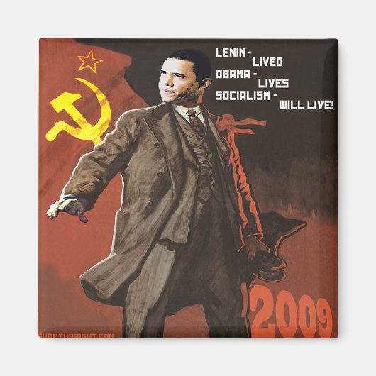 Lenin Lived Obama Lives Magnet (Vorne)