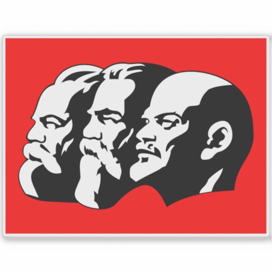 Lenin, Marx, Engels, Soviet Union, Communism Aufkleber (Vorderseite)