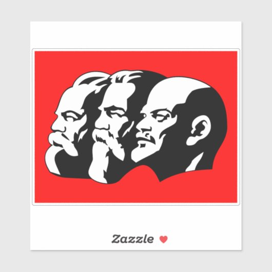 Lenin, Marx, Engels, Soviet Union, Communism Aufkleber (Blatt)