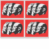 Lenin, Marx, Engels, Soviet Union, Communism Aufkleber (Vorderseite)