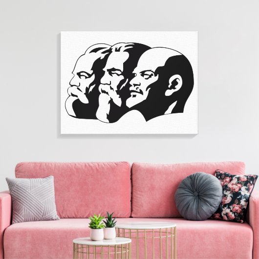 Lenin, Marx, Engels, Soviet Union, Communism Leinwanddruck (Insitu (Wohnzimmer))