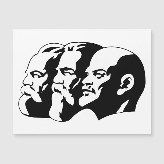 Lenin, Marx, Engels, Soviet Union, Communism Magneteinladung (Vorderseite)