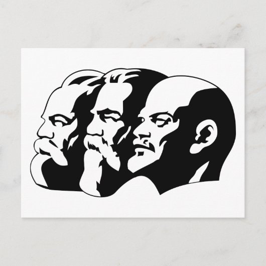 Lenin, Marx, Engels, Soviet Union, Communism Postkarte (Vorderseite)