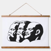 Lenin, Marx, Engels, Soviet Union, Communism Wandteppich Mit Holzrahmen (Vorne)