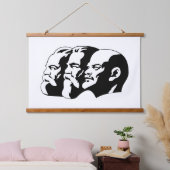 Lenin, Marx, Engels, Soviet Union, Communism Wandteppich Mit Holzrahmen (Schlafzimmer)