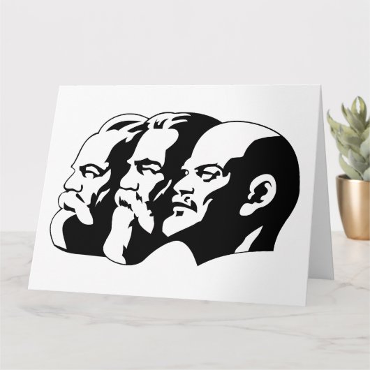 Lenin, Marx, Engels, sowjetische Gewerkschaft, Kom Karte (Kleine Pflanze)