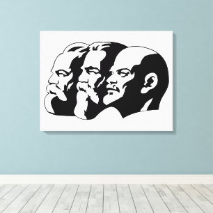 Lenin, Marx, Engels, Sowjetunion, Kommunismus Leinwanddruck