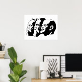 Lenin, Marx, Engels, Sowjetunion, Kommunismus Poster (Heimbüro)