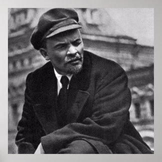 Lenin photo portrait poster