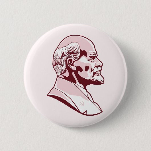 Lenin Portrait Illustration Button (Vorderseite)