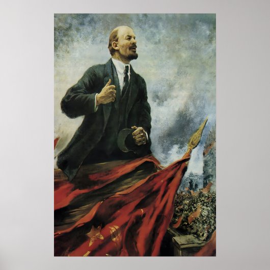 Lenin Portrait Soviet Propaganda Poster - CCCP (Vorne)