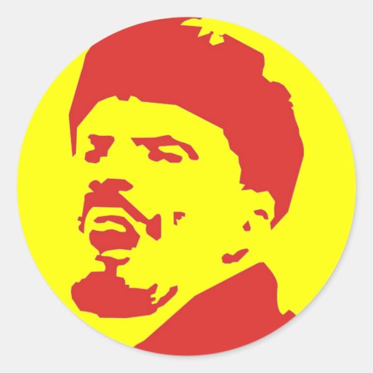 Lenin Runder Aufkleber (Vorderseite)