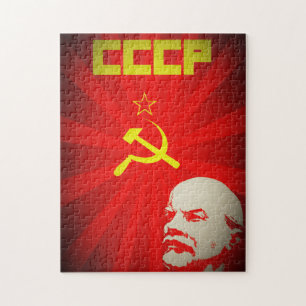 Lenin Russland Sowjet Kommunist Propaganda Vintage Puzzle