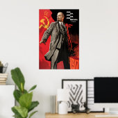 Lenin Sowjet Propagandaplakat, Lang lebe Lenin! Poster (Heimbüro)