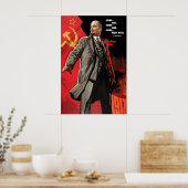 Lenin Sowjet Propagandaplakat, Lang lebe Lenin! Poster (Küche)
