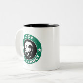 Lenin-Sozialisten-Kaffee Zweifarbige Tasse (Vorderseite Links)