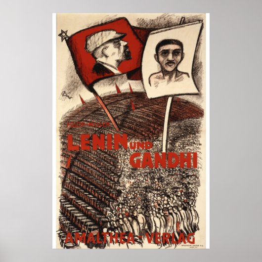 Lenin und Gandhi Poster (Vorne)