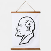 Lenin, USSR, CCCP, Soviet Union, Communism Wandteppich Mit Holzrahmen (Vorderseite)