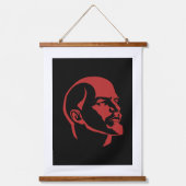 Lenin, USSR, CCCP, Soviet Union, Communism Wandteppich Mit Holzrahmen (Vorderseite)