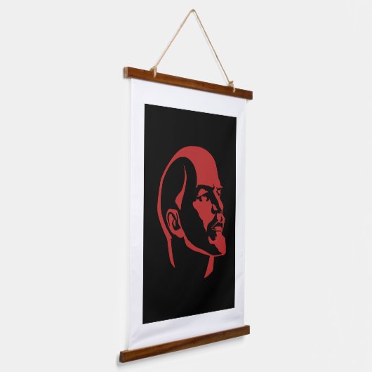 Lenin, USSR, CCCP, Soviet Union, Communism Wandteppich Mit Holzrahmen (Gewinkelt)