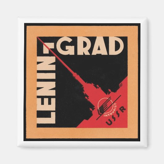 Leningrad Travel Poster Magnet (Vorne)