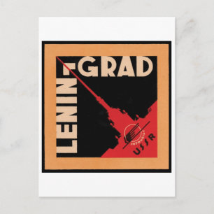 Leningrad Travel Poster Postkarte