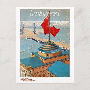 Leningrad UdSSR Vintage Poster Restauriert Postkarte