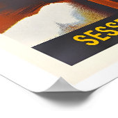 Lenk Oberland Bernese Switzerland Vintage Ski Poster (Ecke)