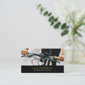 Lenker, Fahrrad, Fahrradfahrer Visitenkarte (Stehend Vorderseite)