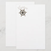 Lenkrad des Schiffes Briefpapier (Vorne/Hinten)
