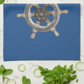 Lenkrad des Schiffes Geschirrtuch (Gefaltet)